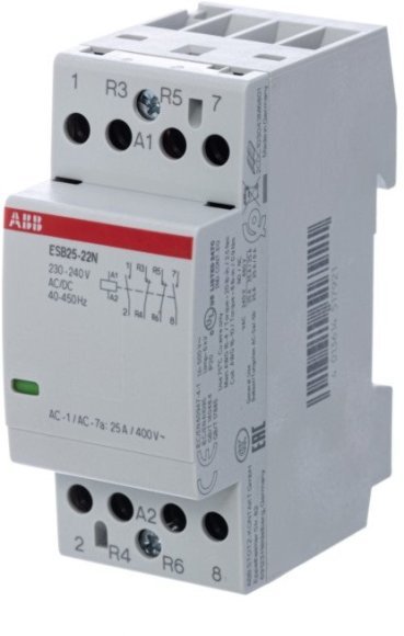 Модульный контактор ABB ESB25 2НО+2НЗ 25А 230В AC/DC, 1SAE231111R0622 в Череповце