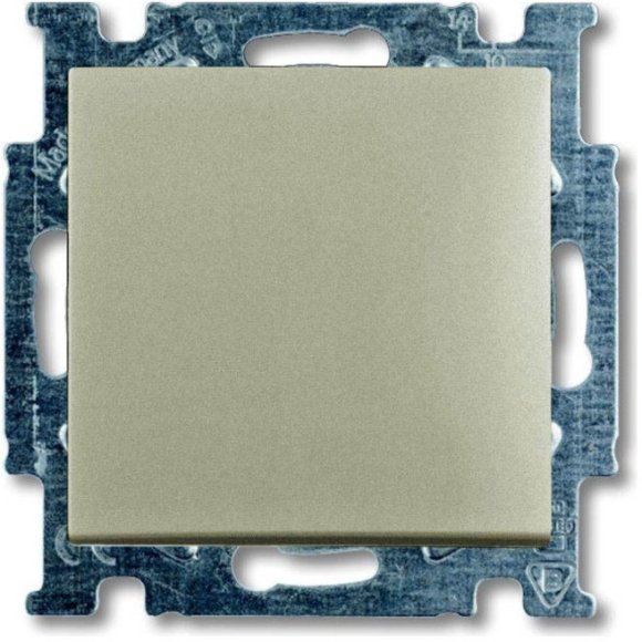 Выключатель 1-клавишный ABB BASIC55, скрытый монтаж, шампань, 2CKA001012A2164 в Череповце