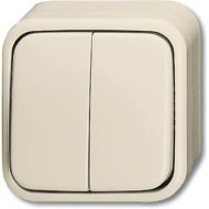 Выключатель 1-клавишный ABB BUSCH-DURO с подсветкой, открытый монтаж, слоновая кость, 2CKA001042A0670