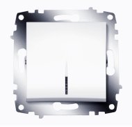 Выключатель 1-клавишный ABB COSMO с подсветкой, скрытый монтаж, белый, 619-010200-201