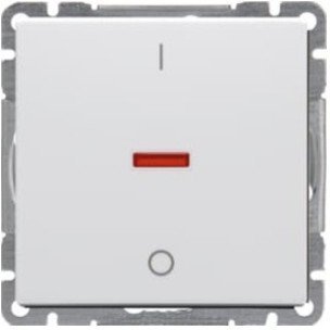 Выключатель 1-клавишный ABB IMPRESSIVO с подсветкой, скрытый монтаж, белый, 2TKA00000407 в Череповце