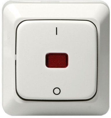 Выключатель 1-клавишный ABB JUSSI с подсветкой, открытый монтаж, белый, 2TKA000137G1 в Череповце