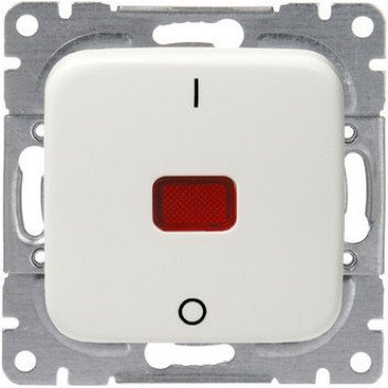 Выключатель 1-клавишный ABB JUSSI с подсветкой, скрытый монтаж, белый, 2TKA000143G1 в Череповце