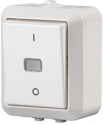 Выключатель 1-клавишный ABB JUSSI, открытый монтаж, белый, 2TKA000138G1 в Череповце