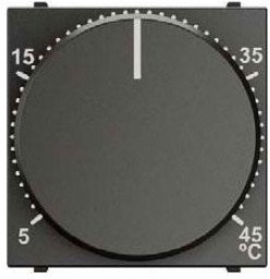 Термостат для теплого пола ABB ZENIT, с датчиком, скрытый монтаж, антрацит, 2CLA224030N1801 в Череповце