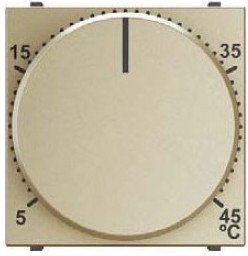 Термостат для теплого пола ABB ZENIT, с датчиком, скрытый монтаж, шампань, 2CLA224030N1901 в Череповце