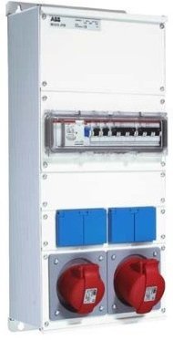 Бокс M32/2JFB CTFL с розеткамии фланцами в сборе, металл, IP44, 2CMA100022R1000