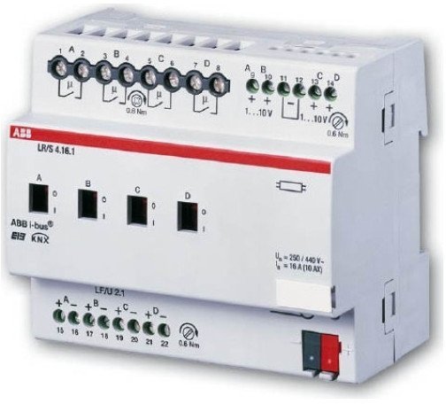 LR/S4.16.1 Светорегулятор ЭПРА 1-10B с контролем освещённости, 4-канальный, 16A, 2CDG110088R0011 в Череповце