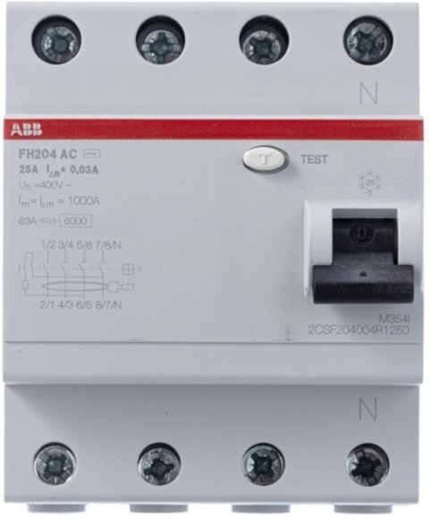 Выкл.диф.тока 4мод. FH204 AC-25/0,03, 2CSF204004R1250 в Череповце
