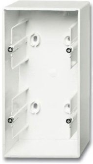 Future Коробка для открытого монтажа, 2 поста, белый бархат, 2CKA001799A0922