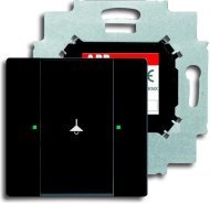 6125/01-885-500 Сенсор 1-клавишный с коплером в комплекте, чёрный бархат, 2CKA006115A0215