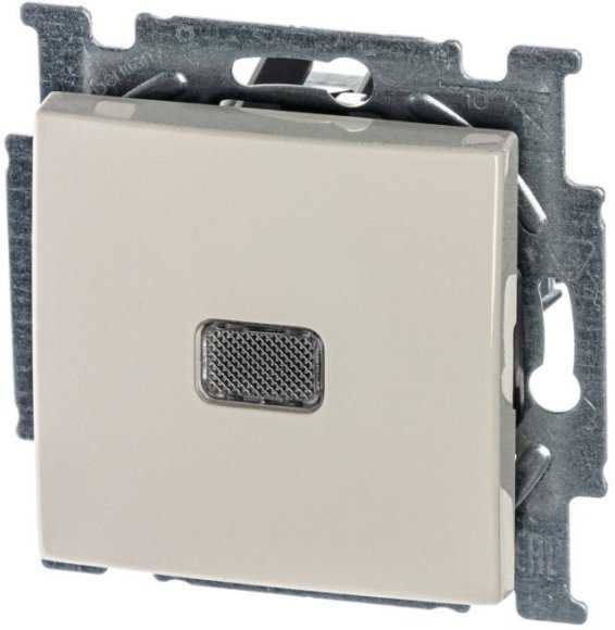 Выключатель 1-клавишный ABB BASIC55 с подсветкой, скрытый монтаж, слоновая кость, 2CKA001012A2156 в Череповце